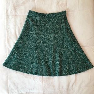 Green a-line skirt